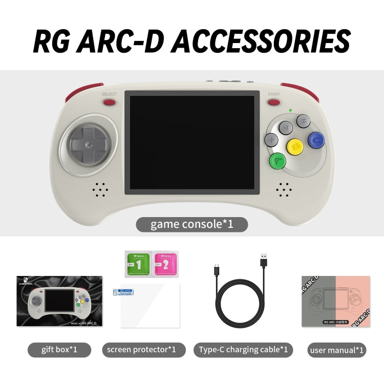 ANBERNIC RG ARC-D Handheld Game Console 4-Inch IPS Screen Linux / Android 11 System Portable Video Arcade 128G(Black)