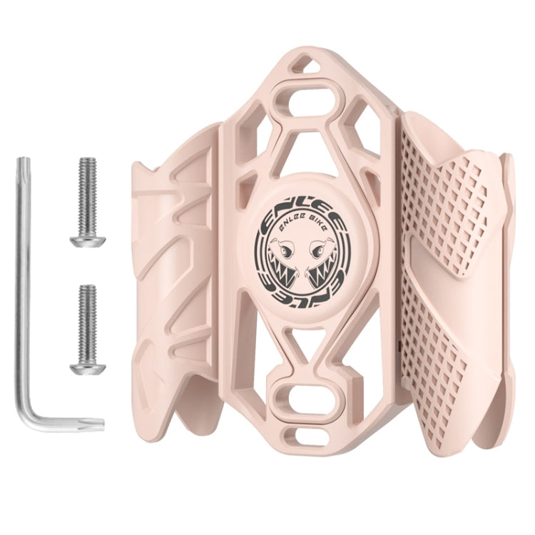 For AirTag ENLEE E-F231 Bicycle Tracker Hidden Localizer For Road Bike Multifunctional Anti-Theft Bracket(Pink)