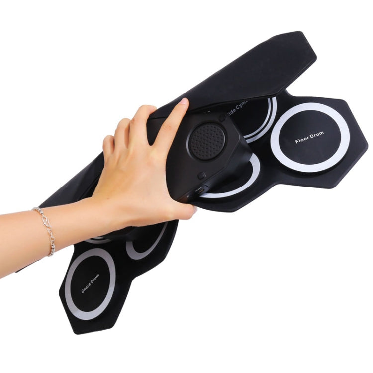 G6008 Desktop Drums With Sound Lithium Portable Drum Set Bluetooth Kids Practice Drum(Black)