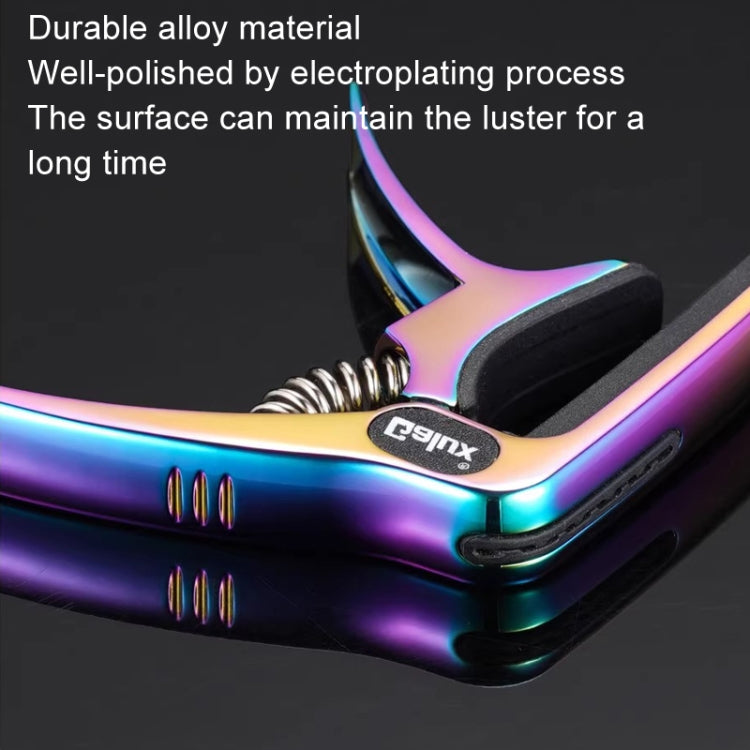 Galux GC501A Acoustic Guitar Pitch Clip Folk Ukulele Metal Clip With Storage Bag, Color: Black