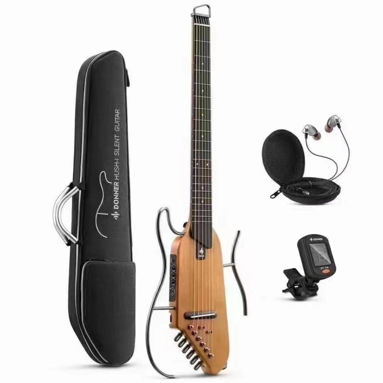 DONNER Smart Headless Silent Guitar Travel Portable Detachable Acoustic Guitar, Style: Mahogany