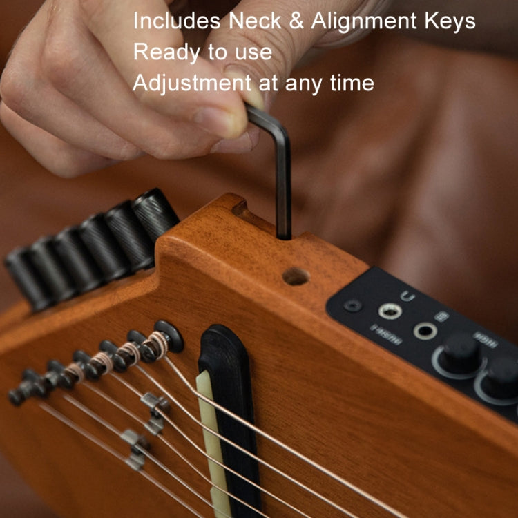 DONNER Smart Headless Silent Guitar Travel Portable Detachable Acoustic Guitar, Style: Mahogany