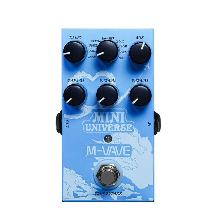M-VAVE Guitar Monoblock Effects Digital Modeling Reverb Effects(Sky Blue)