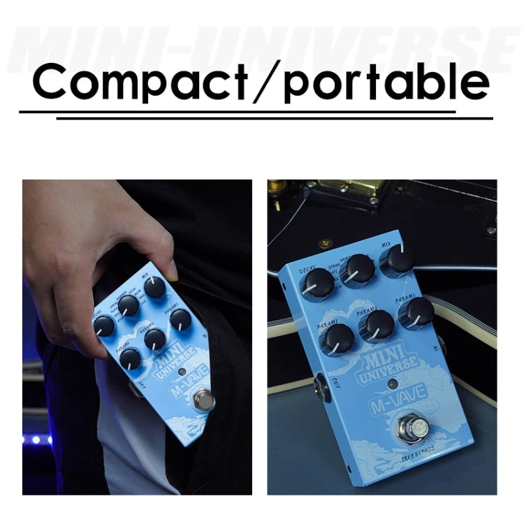 M-VAVE Guitar Monoblock Effects Digital Modeling Reverb Effects(Sky Blue)