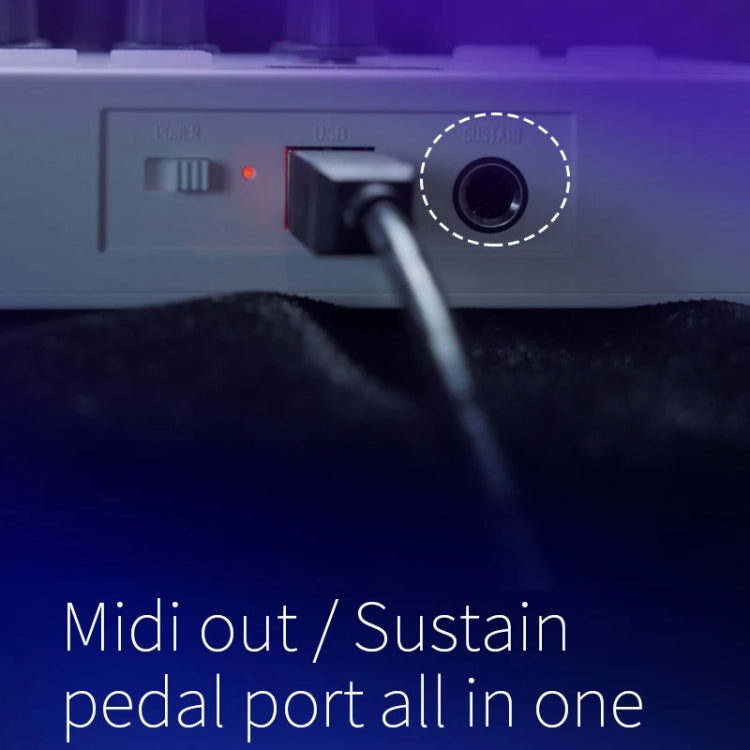 M-VAVE SMK-25 USB MIDI Keyboard Controller With 8 Back Drum Pads(White)