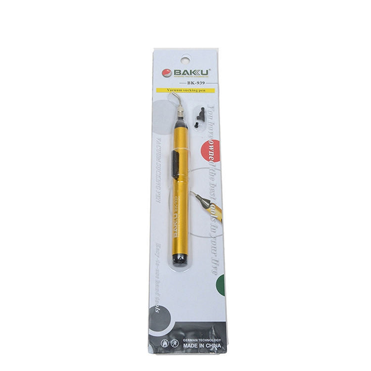 BAKU BK-939 Vacuum Sucking Pen with 3 Suction Headers Repair Tool(Gold)