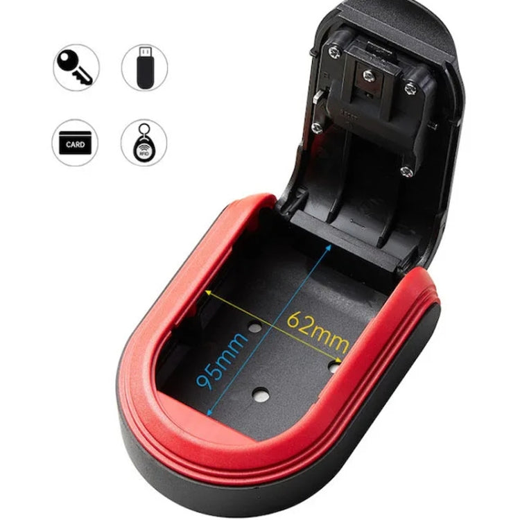 Full Plastic Key Box Password Lock Door Key Storage Password Box(Black)