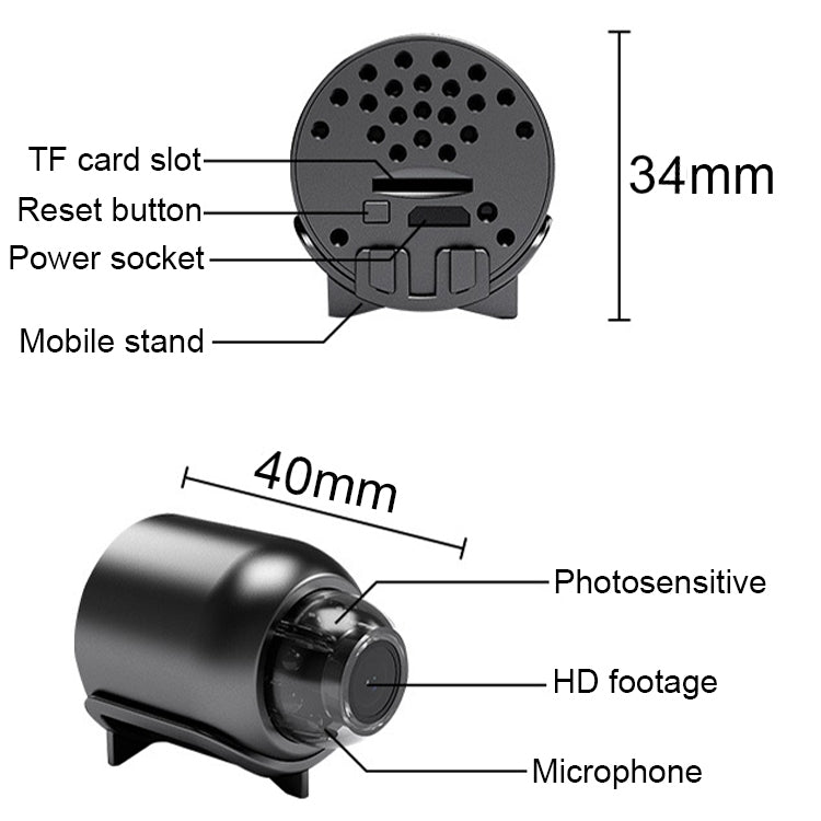 2 Million Pixel HD Home Smart WIFI Remote Mini 1080P Surveillance Camera, Specification: X5+64G
