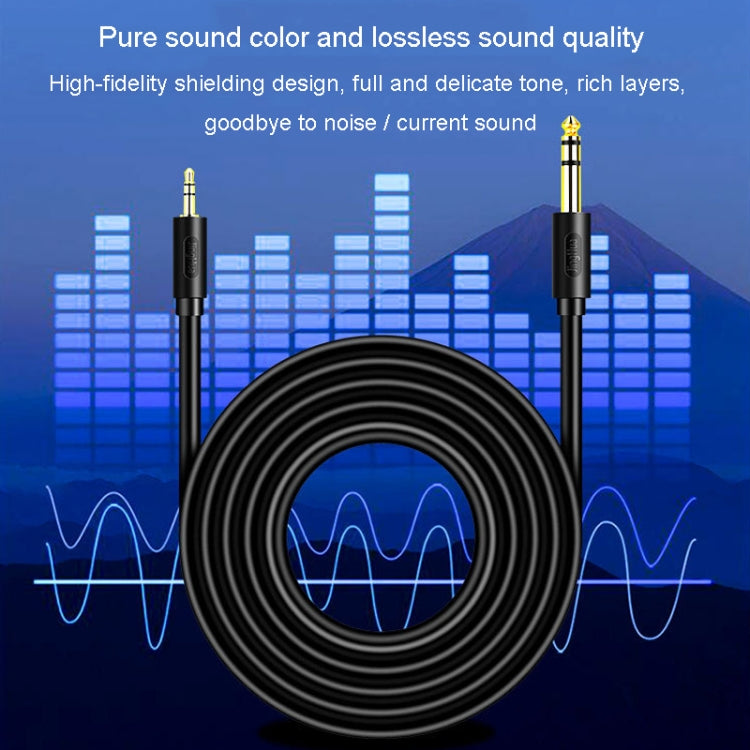 JINGHUA 3.5mm To 6.5mm Audio Cable Amplifier Guitar 6.35mm Cable, Length: 5m