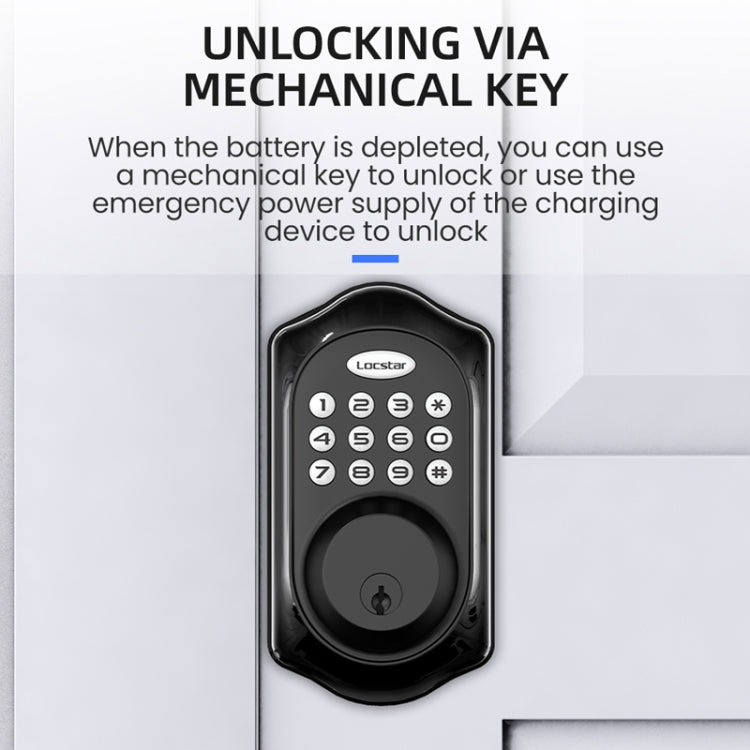 C88 Bluetooth Remote Tuya Automatic Smart Electronic Password Door Lock(Black)