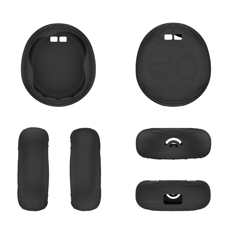 For Tamagotchi Uni (2023) Pet Game Machine Silicone Protection Case(Black)
