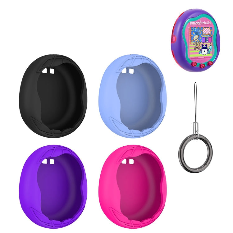 For Tamagotchi Uni (2023) Pet Game Machine Silicone Protection Case(Black)