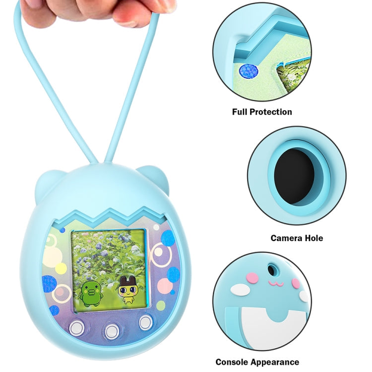 For Tamagotchi Pix Cartoon Electronic Pet Gaming Machine Silicone Protective Cover, Color: Purple