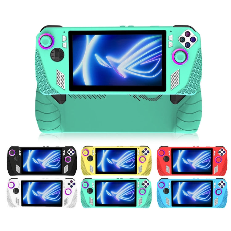 For ASUS ROG Ally Game Console Silicone Protective Cover + Button Cap Set Pocket Gaming Accessories(Blue)