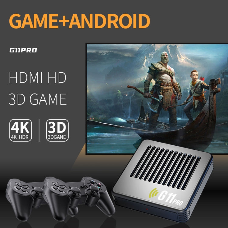 G11 PRO Game Machine TV Box Dual System HDMI HD 4K Retro Arcade, Style: 128G+Charging Handle