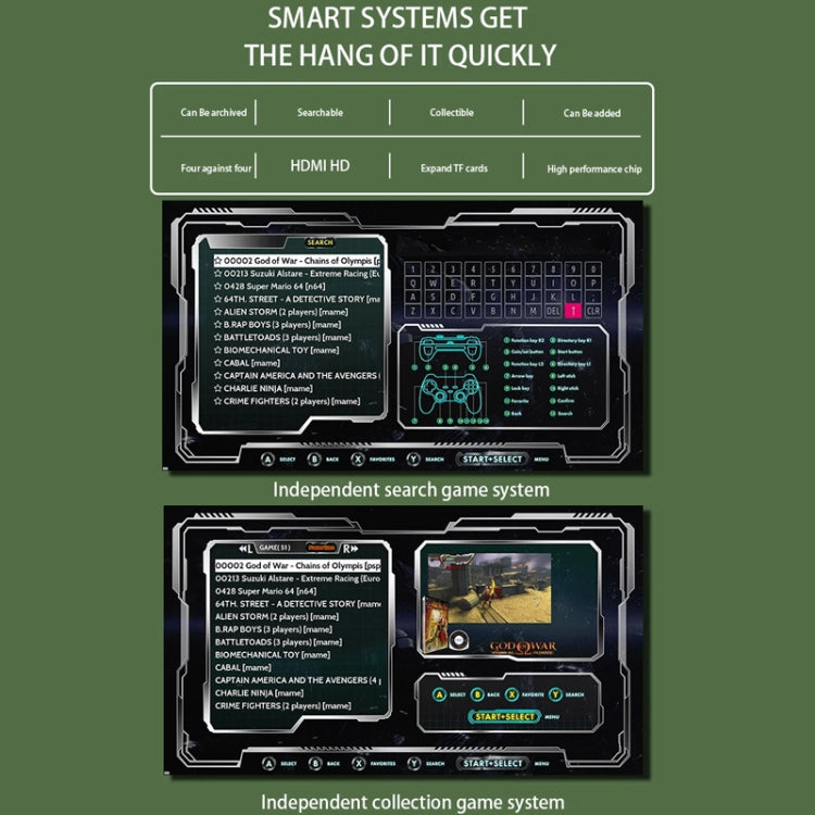 G11 PRO Game Machine TV Box Dual System HDMI HD 4K Retro Arcade, Style: 64G+Charging Handle