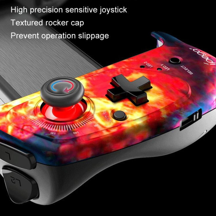 IPEGA PG-9083 Phone Tablet Bluetooth Wireless Stretch Gamepad For Android / IOS / PS3 / Switch(B Flame Red Blue)