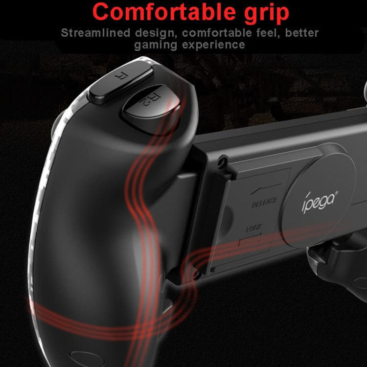 IPEGA PG-9083 Phone Tablet Bluetooth Wireless Stretch Gamepad For Android / IOS / PS3 / Switch(B Flame Red Blue)