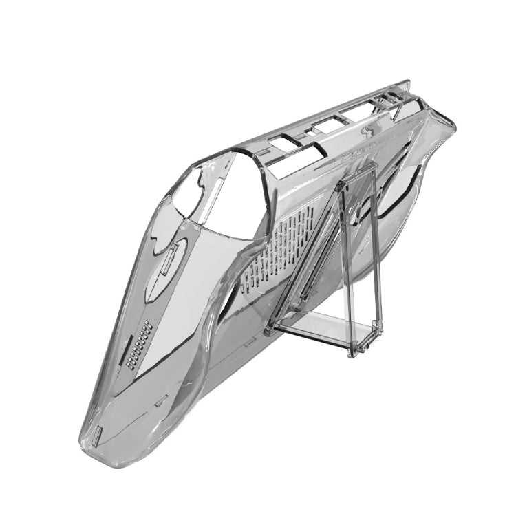 For ASUS ROG Ally Pocket Console Protective Case Transparent Crystal Case TPU Protective Case Accessories(Transparent Black)