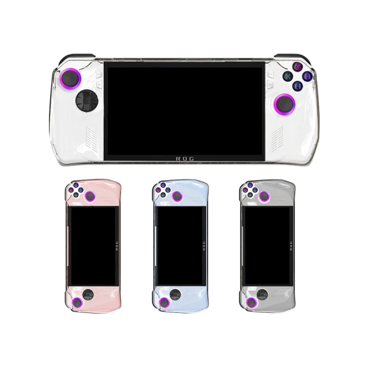 For ASUS ROG Ally Pocket Console Protective Case Transparent Crystal Case TPU Protective Case Accessories(Transparent Black)