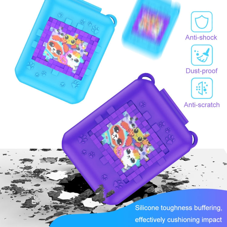 For Bitzee Pet Machine Silicone Anti-Shock And Anti-Fall Protective Cover All-Inclusive Case(Purple)