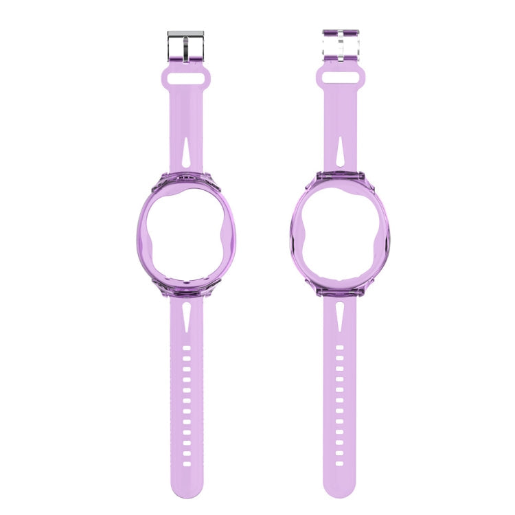 For Tamagotchi UNI (2023) Pet Game Machine Silicone Integrated Watch Strap Protective Case(Transparent)