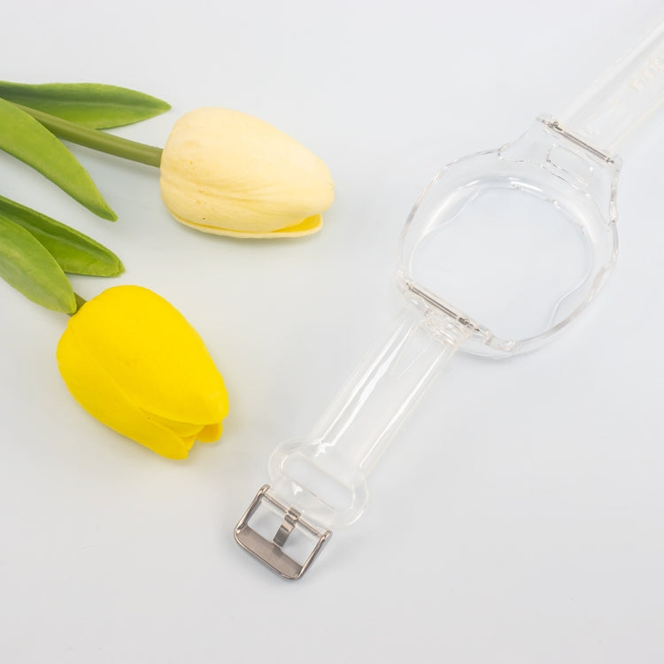 For Tamagotchi UNI (2023) Pet Game Machine Silicone Integrated Watch Strap Protective Case(Transparent)