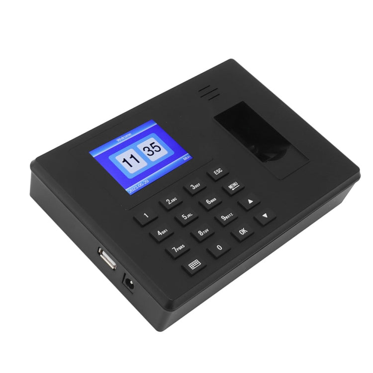 Fingerprint Recognition Voice Broadcast Smart Report Generation Attendance Machine, Model: Gold UK Plug