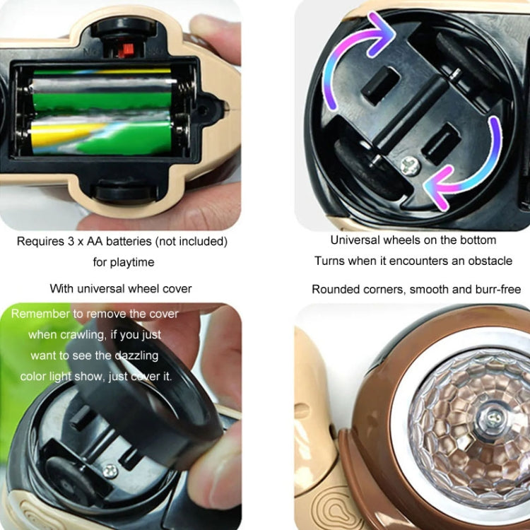 Children Electrical Crawling Snail Toys Sound And Light Projection Snail Fun Toys(Green)