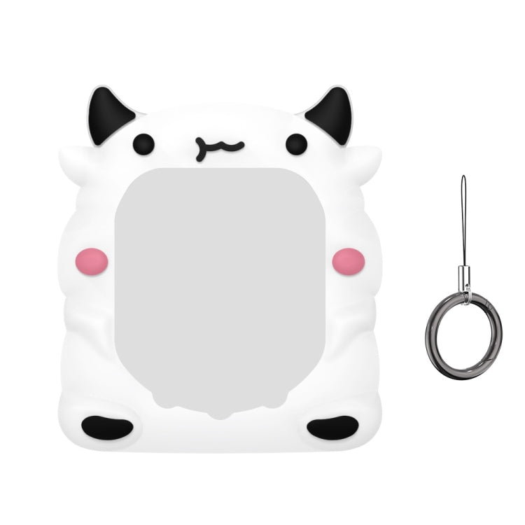 For Tamagotchi Uni (2023) Pet Game Console Silicone Protective Case(White Cow)