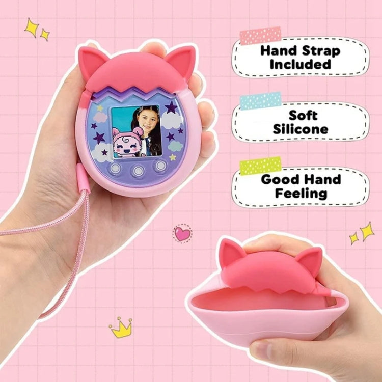 For Tamagotchi Pix Cartoon Electronic Pet Game Console Anti-Slip And Anti-Fall Silicone Protective Cover(Pink)