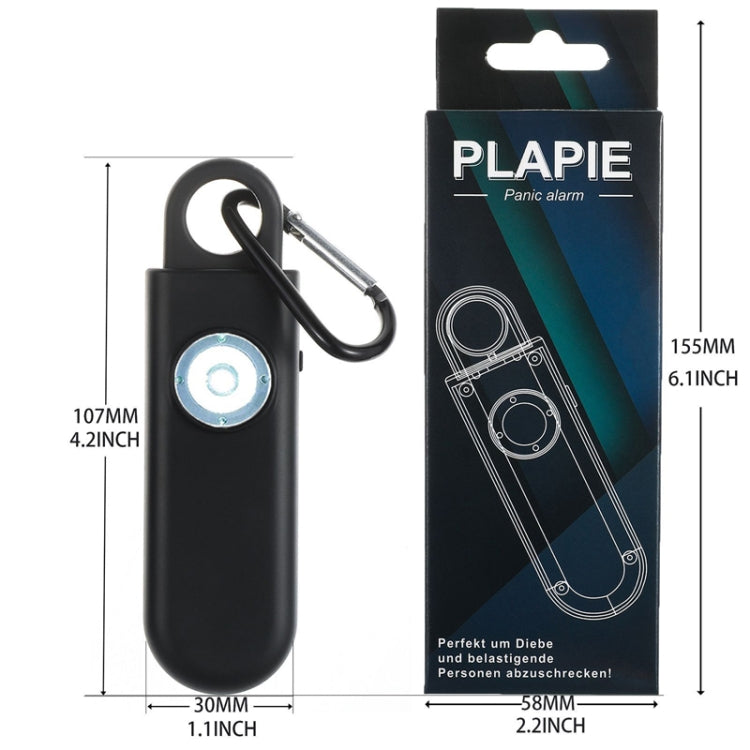 Women Personal Anti-pervert Alarm Outdoor LED Flashing Light Alarm(Black)