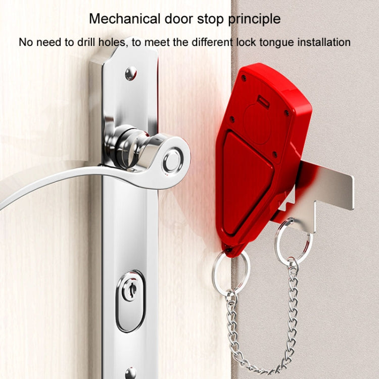Door Stopper Home Burglary Girls Live Alone Security Lock Inside Opening Door Plug, Style: With Alarm