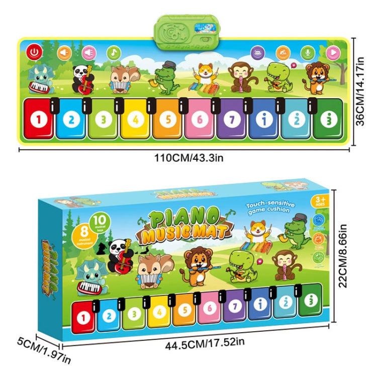 110x36cm Children Piano Mat Footsteps Music Dancing Blanket Parent-Child Multifunctional Game Blanket