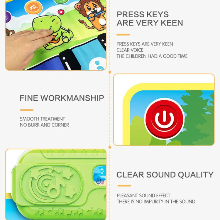 110x36cm Children Piano Mat Footsteps Music Dancing Blanket Parent-Child Multifunctional Game Blanket