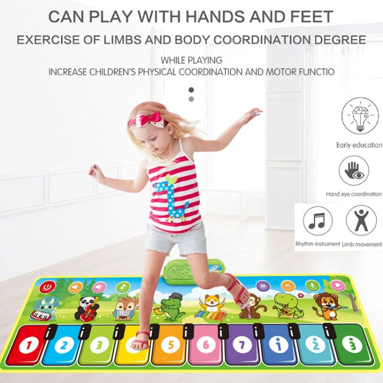 110x36cm Children Piano Mat Footsteps Music Dancing Blanket Parent-Child Multifunctional Game Blanket