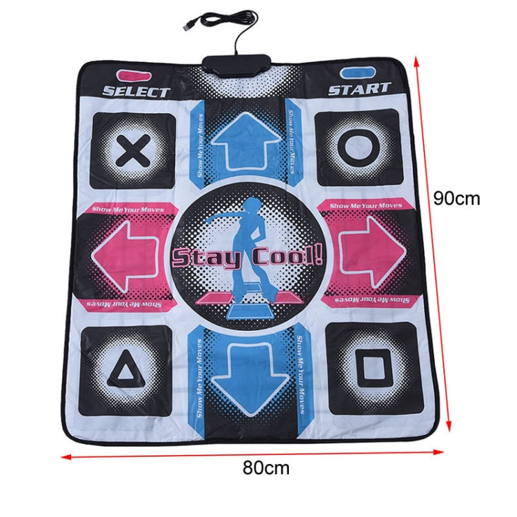 USB Wired Dancing Mat Electronic Music Game Pad Toy To PC(Cool Blue)