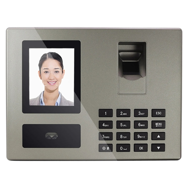 FA03 Intelligent Voice Prompt Face Recognition Fingerprint Attendance Machine(English with UK Plug)