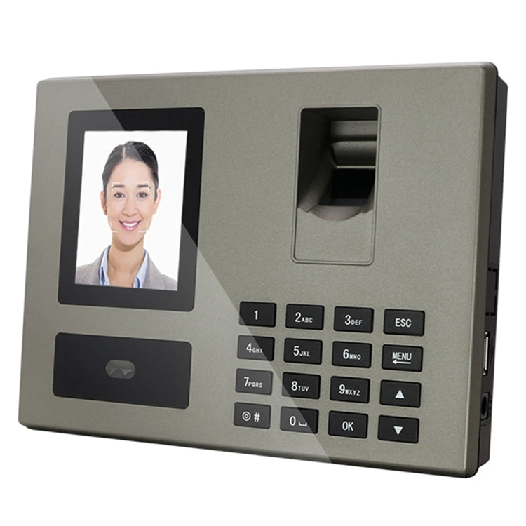 FA03 Intelligent Voice Prompt Face Recognition Fingerprint Attendance Machine(English with UK Plug)