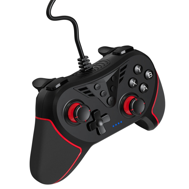 For Switch / PC USB Wired Gamepad With Vibration And Burst Function(Black)