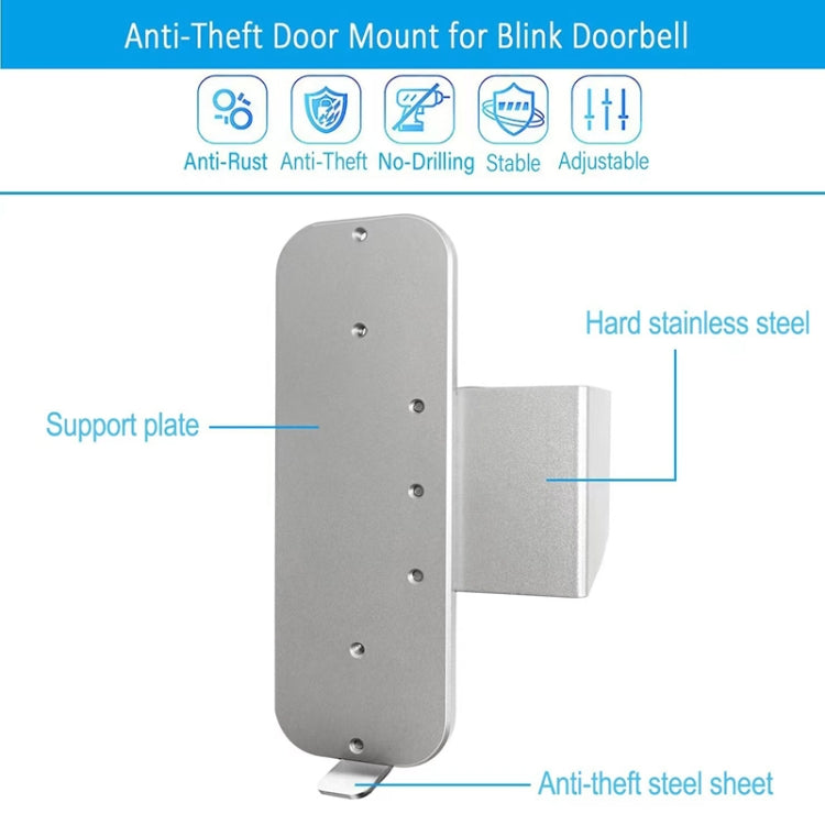 For Blink Doorbell Bracket No-Drilling Easy Installation Mount(Black)