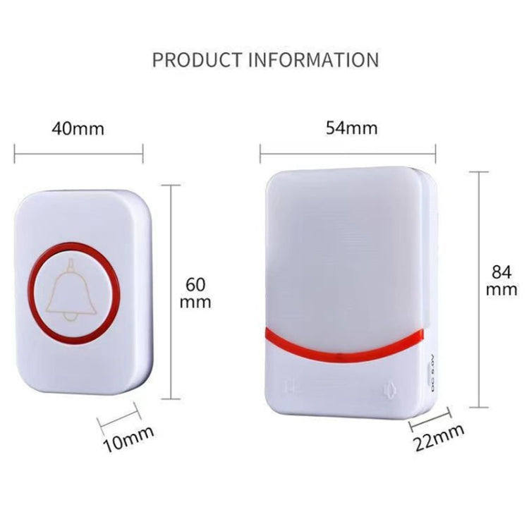 CMF1188-12 USB Power Home Wireless Doorbell Remote Control Intelligent Flashing Doorbell Caller