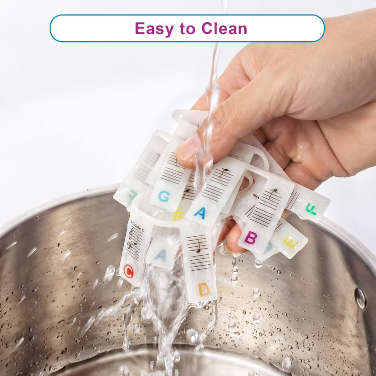 Luminous Silicone Piano Notes Guide Removable Piano Keyboard, Spec: 88 Keys Color Text