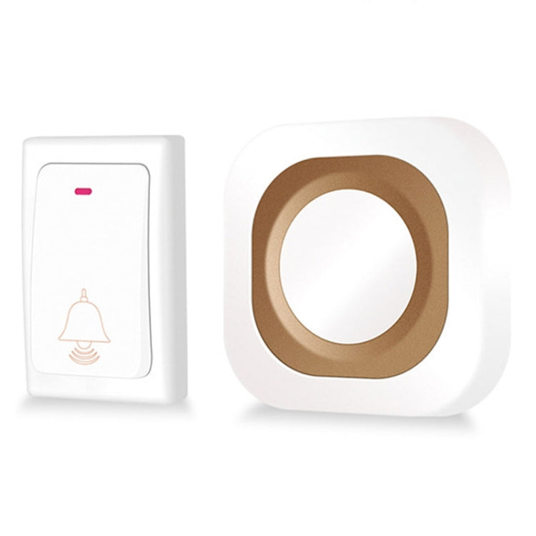 Flash Wireless Home Doorbell Self-Generated Smart Remote Control Doorbell Without Batteries, Specification: 1 For 1 White(UK Plug)