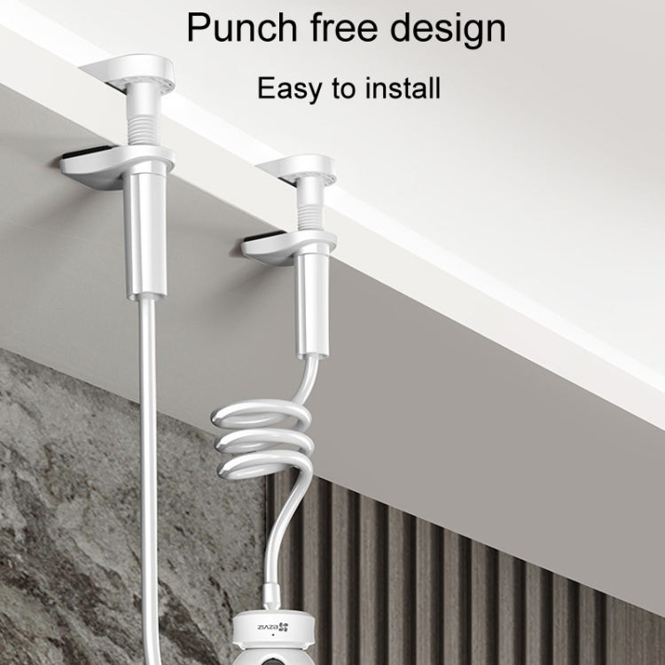 Punch-Free Surveillance Camera Mounting Bracket Cabinet Ceiling Rack, Model: White 110cm