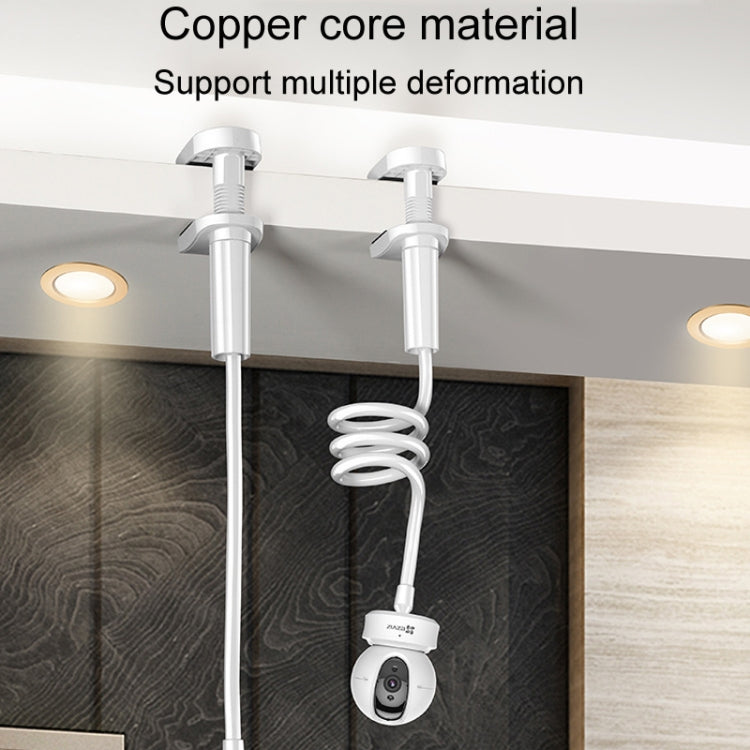 Punch-Free Surveillance Camera Mounting Bracket Cabinet Ceiling Rack, Model: White 110cm