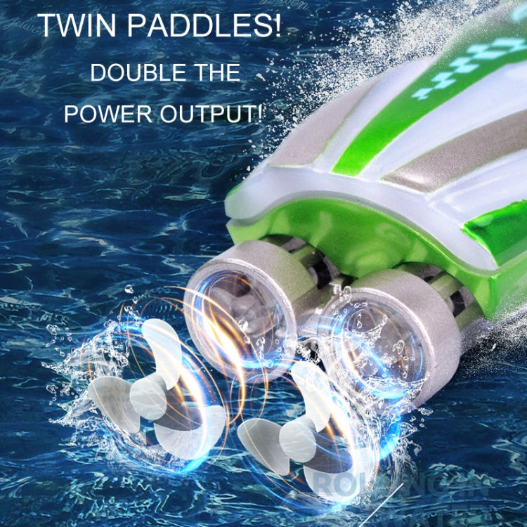 Children 2.4G Mini Remote Control Boat Summer Water Play Electrical Submarine Boys Toys(Green)