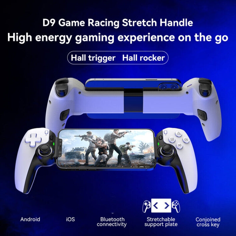 D9 Wireless Phone Stretching Game Controller For Switch / PS3 / PS4(Red)