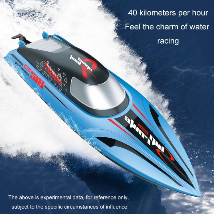 812 High-Speed RC Boat Large Horsepower Speedboat Long Endurance Waterproof Boys Water Toy Dual Batteries(Orange)