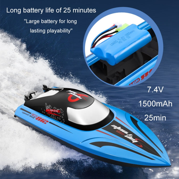 812 High-Speed RC Boat Large Horsepower Speedboat Long Endurance Waterproof Boys Water Toy Dual Batteries(Blue)